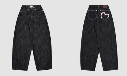 2025 Autumn Winter Women's Denim Jeans Y2K Wide Fit Baggy Jeans Grunge Harajuku Cowboy New In Pants Korean Mom Jeans Punk Retro