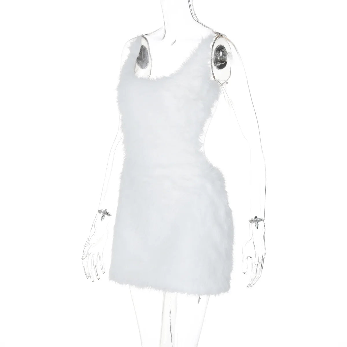 Ladies Summer Feather New Fashion Birthday Party Dress Women Sleeveless Backless Mini Dresses Woman Clothes Club Streetwear 2025