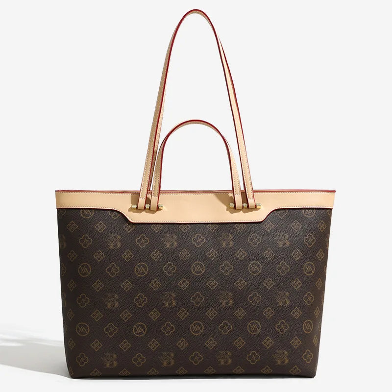 2026 New Women's Retro Casual Tote Bags - Large Capacity Color Block Handbags Versatile Trendy Shoulder Bags for Daily & Commute