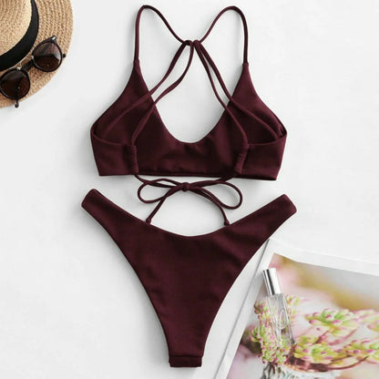 Sexy String Backless Bikini Push Up Extreme Swimsuit Micro Bikinis Vacation Swimwear Women Beach Outfits Bathing Suit Summer Set
