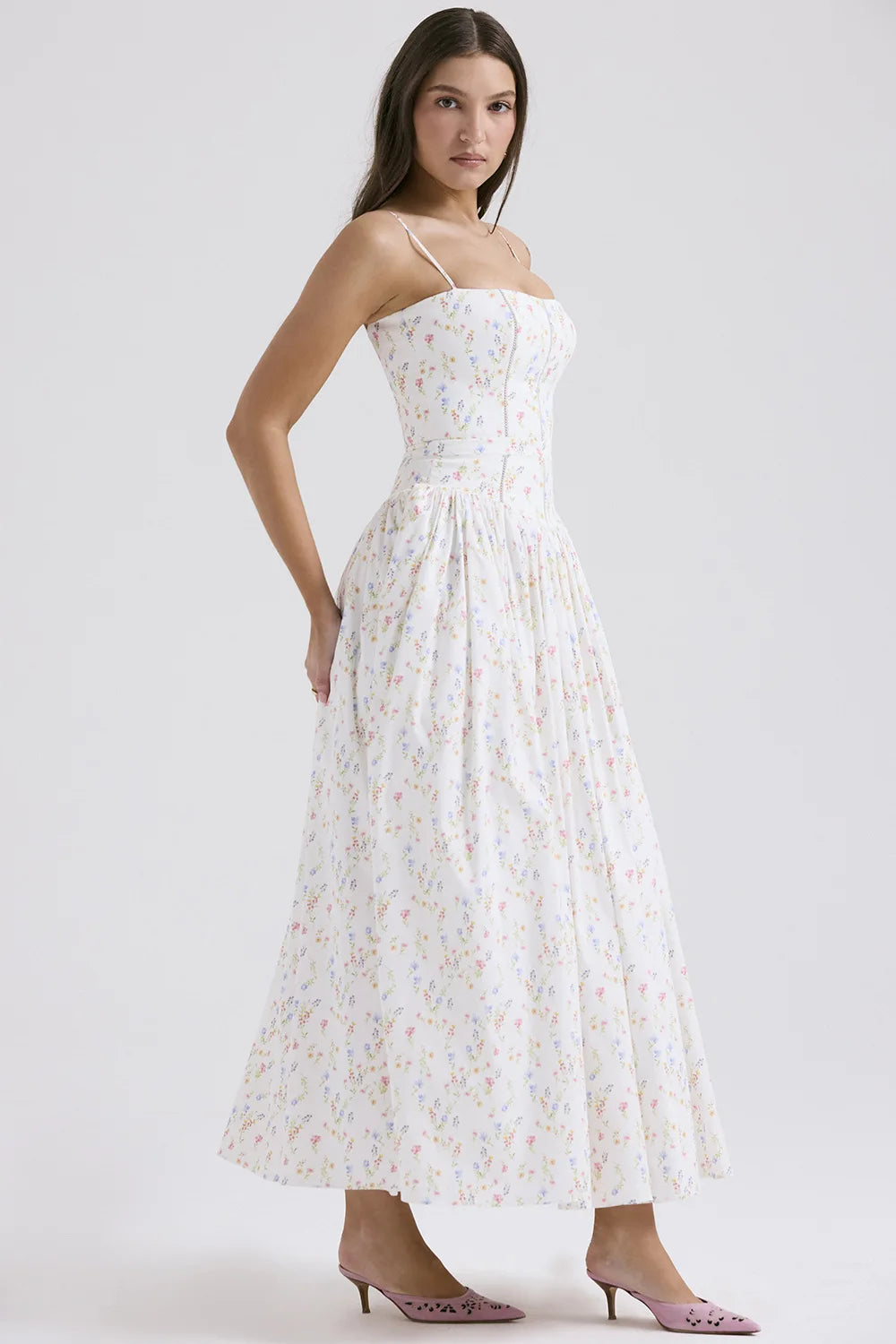 Ashgaily White Dress Women Halter Cotton Long Dress Lace Elegant Party Outfits Ladies Sexy Club Clothes