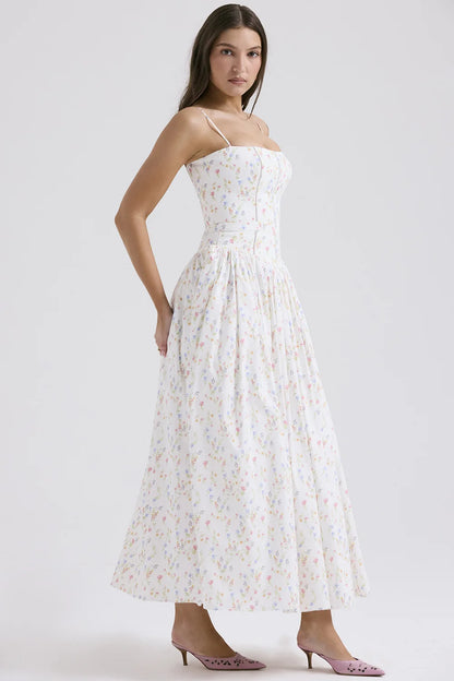 Ashgaily White Dress Women Halter Cotton Long Dress Lace Elegant Party Outfits Ladies Sexy Club Clothes