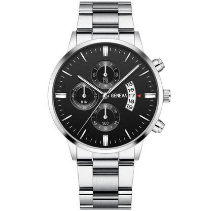 2025 Fashion Men Stainless Steel Watch Luxury Calendar Quartz Wrist Watch Mens Business Watches for Man Clock Montre Homme