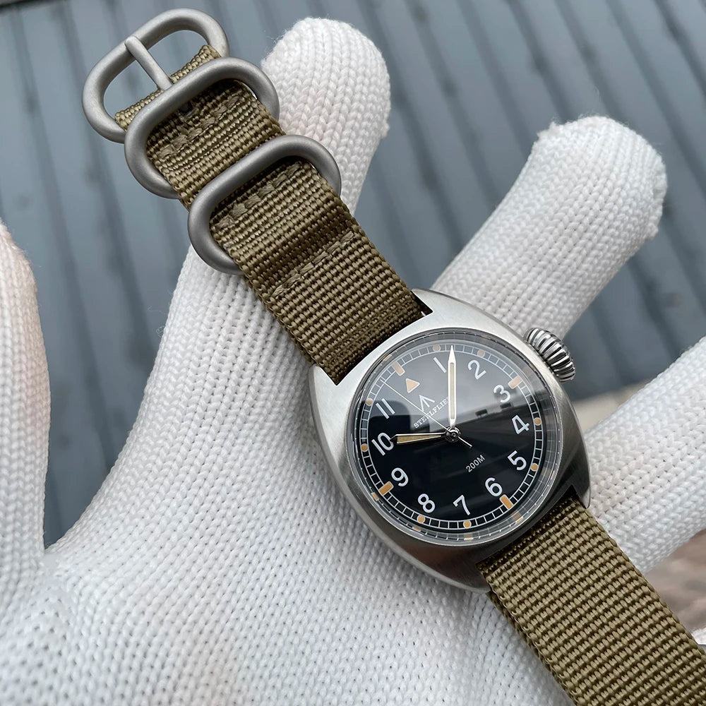 SF745 STEELFLIER Dive Wristwatch VH31 Silent Movement Super Luminous Sapphire Crystal 20Bar Waterproof Luxury 316L Steel Watches