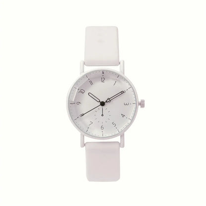 Fashion Women's Pink Minimalist Watch Silicone Strap Quartz Wristwatch Elegant Ladies Watches