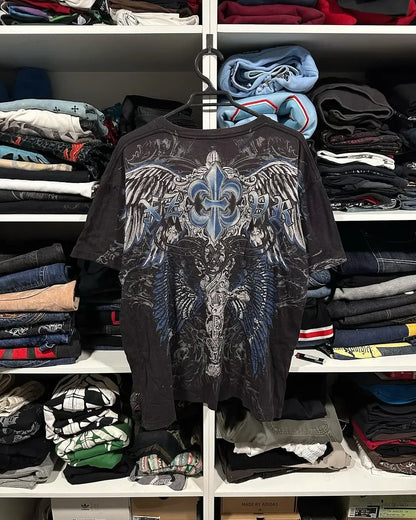 Street Style Women Tops Short Sleeve Summer Retro gothic style haute Highend design stamp duty y2k Punk Style  korean fashion