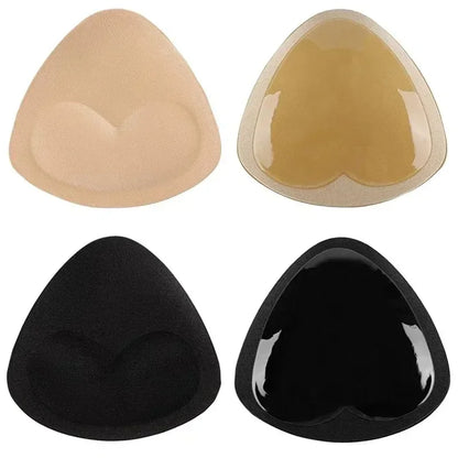 2pcs New Chest Sticky Bra for Bikini Thicken Sponge Bra Pads Breast Push Up Silicone Removeable Inserts Swimsuit Invisible Bra