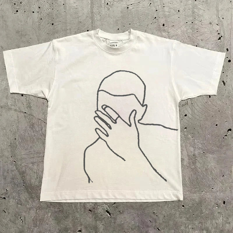 Rapper Frank Retro Graphic T Shirt Men's Hip Hop Ocean Album Clothing T-Shirts Y2k Unisex Blond Fashion Oversized Cotton T-shirt