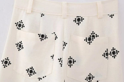 Vintage Women Loose Boho Linen Pants 2023 Summer Fashion Ladies Vocation Soft Embroidery Trousers Female Casual Bottoms Chic