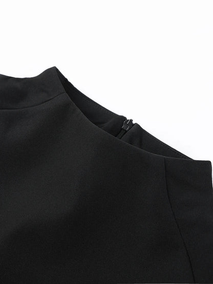 Cropped Women Blazer Zipper Sleeveless Stand Collar Solid Elegant Female Shrugs Top Fashion Casual Party Clothing New 2026