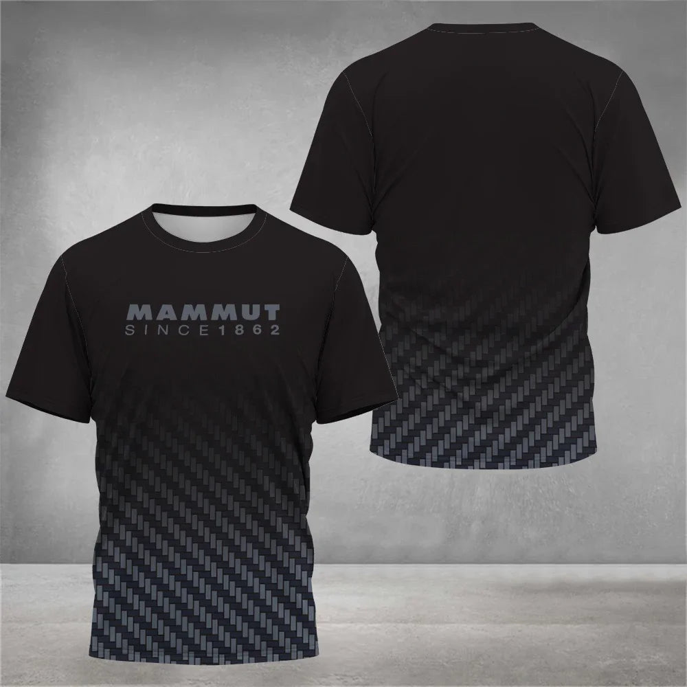 Outdoor Hiking Run Mountaineering Men's T-Shirt Casual O-neck Breathable Top Quick Dry Material Short Sleeve Fashion Men Clothes