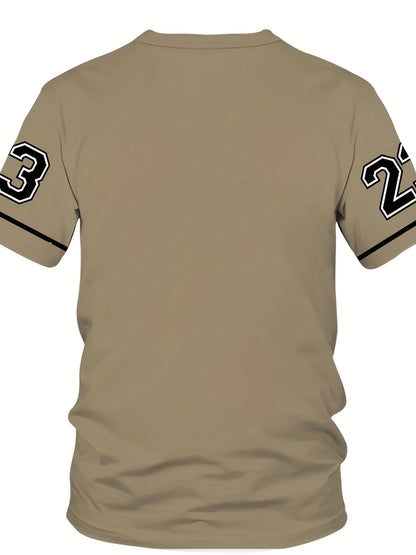 New 3D Digital 23 digital print sporty casual fashionable soft comfortable and lightweight men's T-shirt for summer 2025