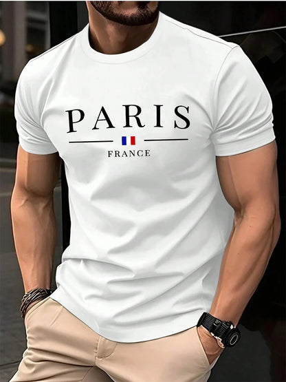 Summer Daily Man Short Sleeve T-shirt Clothing Letter Print T-shirts Top 2025 Plus Size Casual Men's Sports O-neck T Shirts