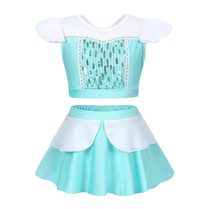 Princess Swimsuit Mermaid Mirabel Isabella Swimsuit Set Girl Summer Beachwear Pool Party Kids Anna Elsa Rapunzel Swimwear Suit