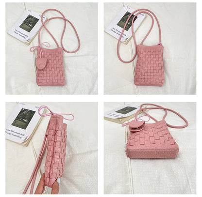 Women's Bag PU designer luxury bags woman 2026 Shoulder bags Fashion niche woven minimalist crossbody bag Wallet
