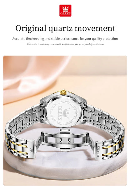 OLEVS 3666 Woman Watches Original Quartz Watch Waterproof Luminous Watches For Woman Gift Chronograph Date Reloj Mujer
