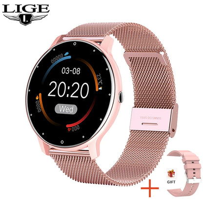 LIGE New Smart Watch Men Sports Fitness Watches Heart Rate Full Touch Screen Bluetooth Call 2026 New Ultra Light Smartwatch Men