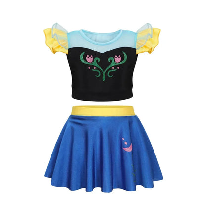 Princess Swimsuit Mermaid Mirabel Isabella Swimsuit Set Girl Summer Beachwear Pool Party Kids Anna Elsa Rapunzel Swimwear Suit