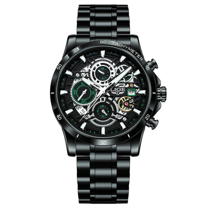 LIGE New Business Luxury Watches Men Top Quality Fashion Quartz Wristwatches Male 30M Waterproof Casual Mens Watch Gifts Reloj