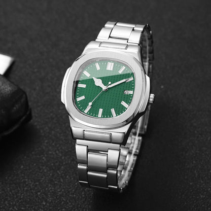 Luxury Square Men Business Watches Simple Calendar Quartz Watch for Mens Clock（Without Box）