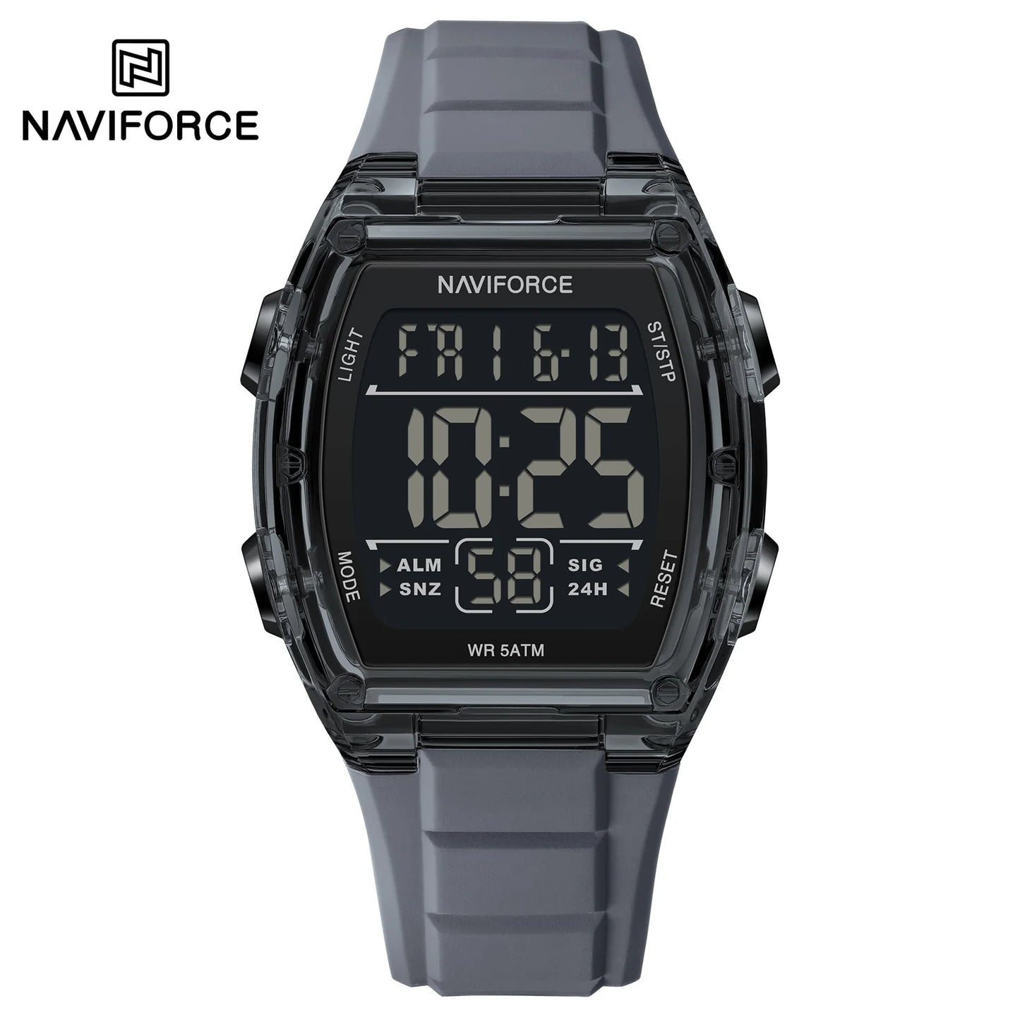 NAVIFORCE Top Brand Luxury Mens Watches Alarm Stopwatch LED Digital Backlight Display Waterproof Sport Watch Men Montre Homme