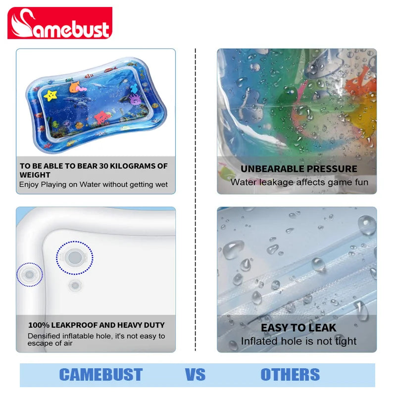 Camebust Water Pad Inflatable Tummy Time Water Pad for Infants and Toddlers Promote Development Toys