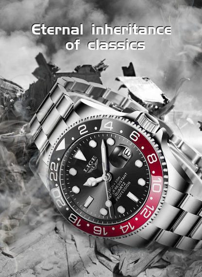 LIGE Top Brand Fashion Mens Watch Business Luxury Quartz Wristwatches Luminous Waterproof Sports Watches Mens Gifts Reloj Hombre