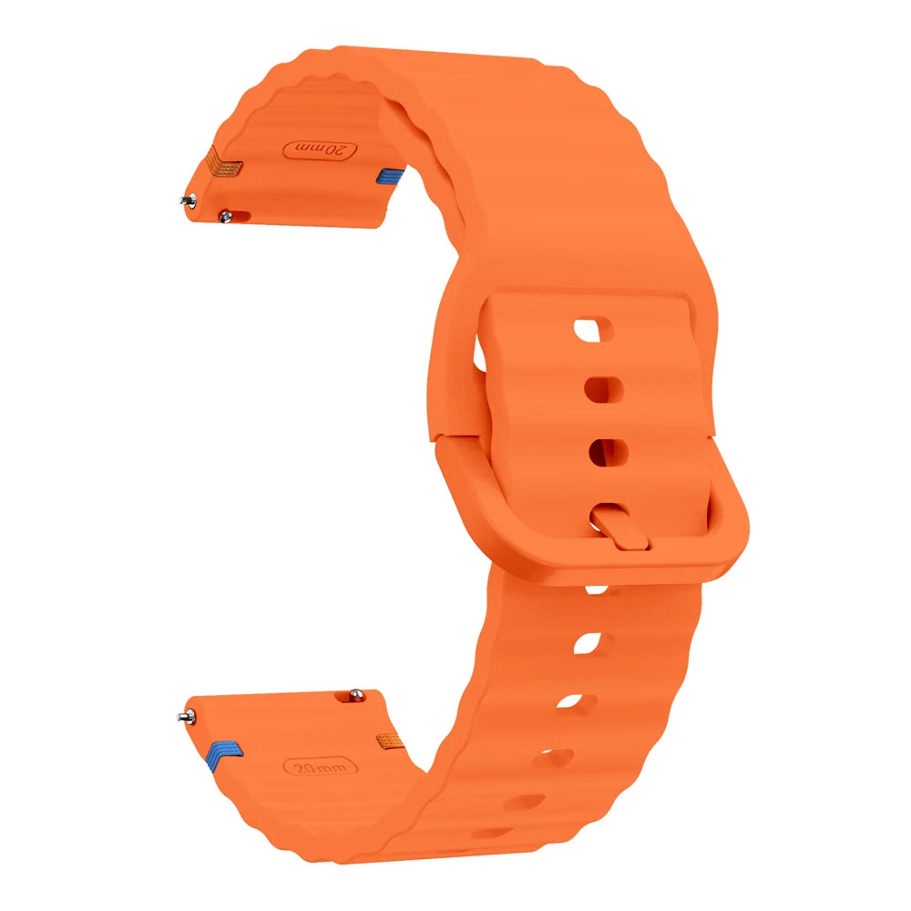 22mm Watch Strap For Xiaomi Watch 2 Pro S4 sport S3 S2 S1 Active/Mi Watch color 2 Smartwatch Watches Band Silicone Wave Bracelet
