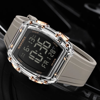NAVIFORCE Fashion Student Watches Electronic LED Digital Watch for Men Watch Waterproof Sport Multifunctional Alarm Clock Man