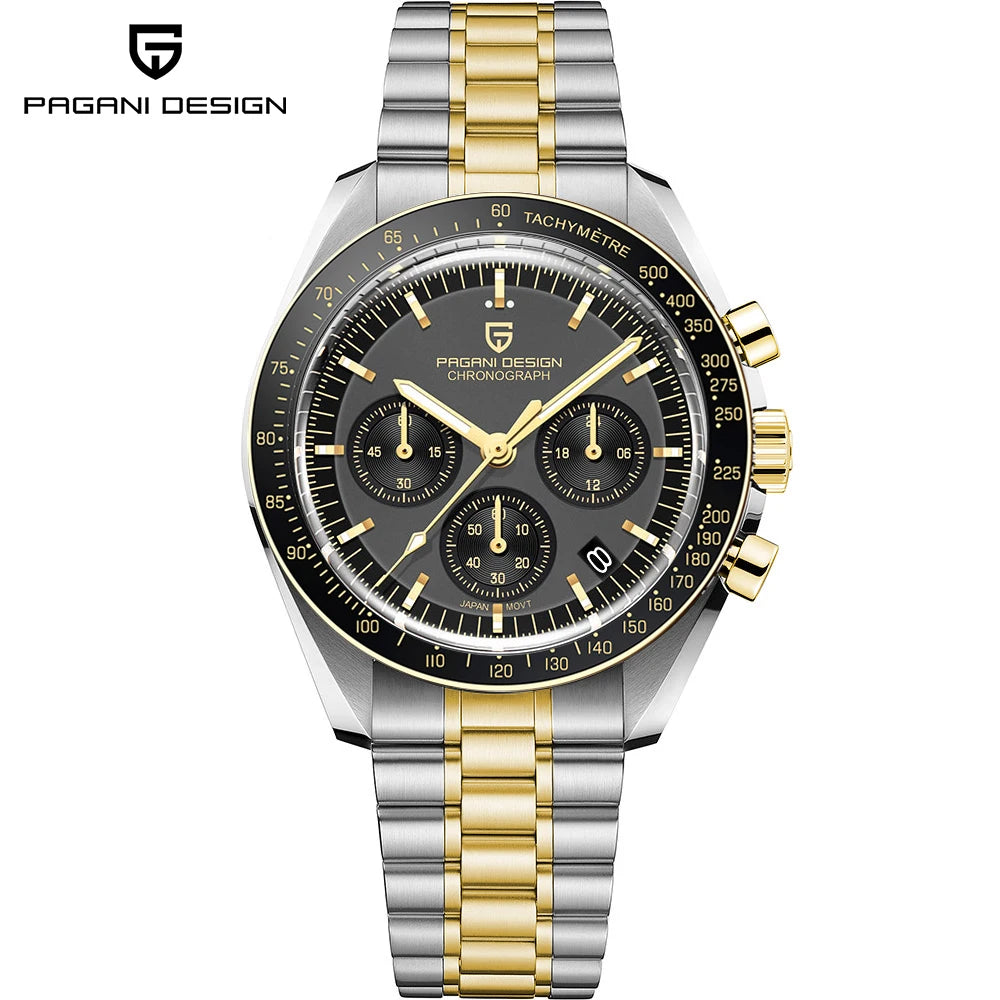 PAGANI DESIGN AK Project Mars Men's Watches Top Luxury Quartz Watch For Men AR Sapphire Speed Sport Chronograph Automatic Date