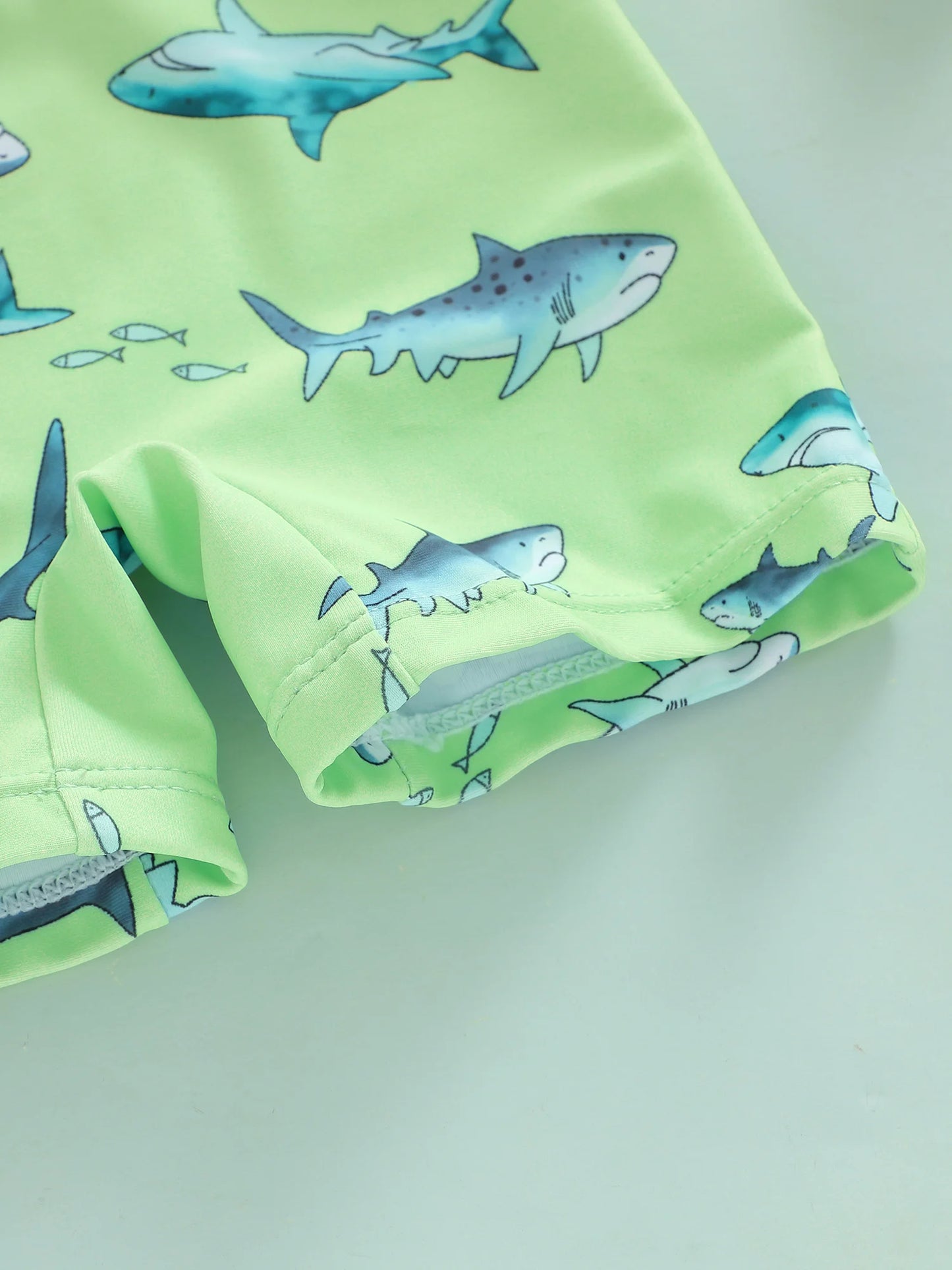 Citgeett Summer Toddler Boys Boys Rash Guard Swimsuit Print Zipper Long Sleeve Bathing Suit Swim Cap Romper Clothes