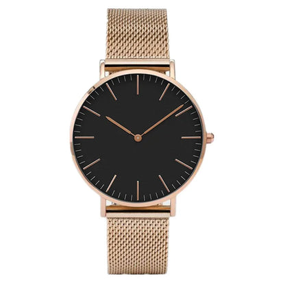 Top Brand Luxury Watches Women Fashion Stainless Steel Mesh Belt Quartz Wristwatch Simple Casual Ladies Clock Gift Montre Femme