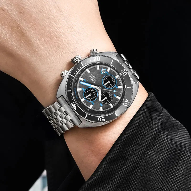 LIGE New Business Luxury Watches Men Top Quality Fashion Quartz Wristwatches Male 30M Waterproof Casual Mens Watch Gifts Reloj
