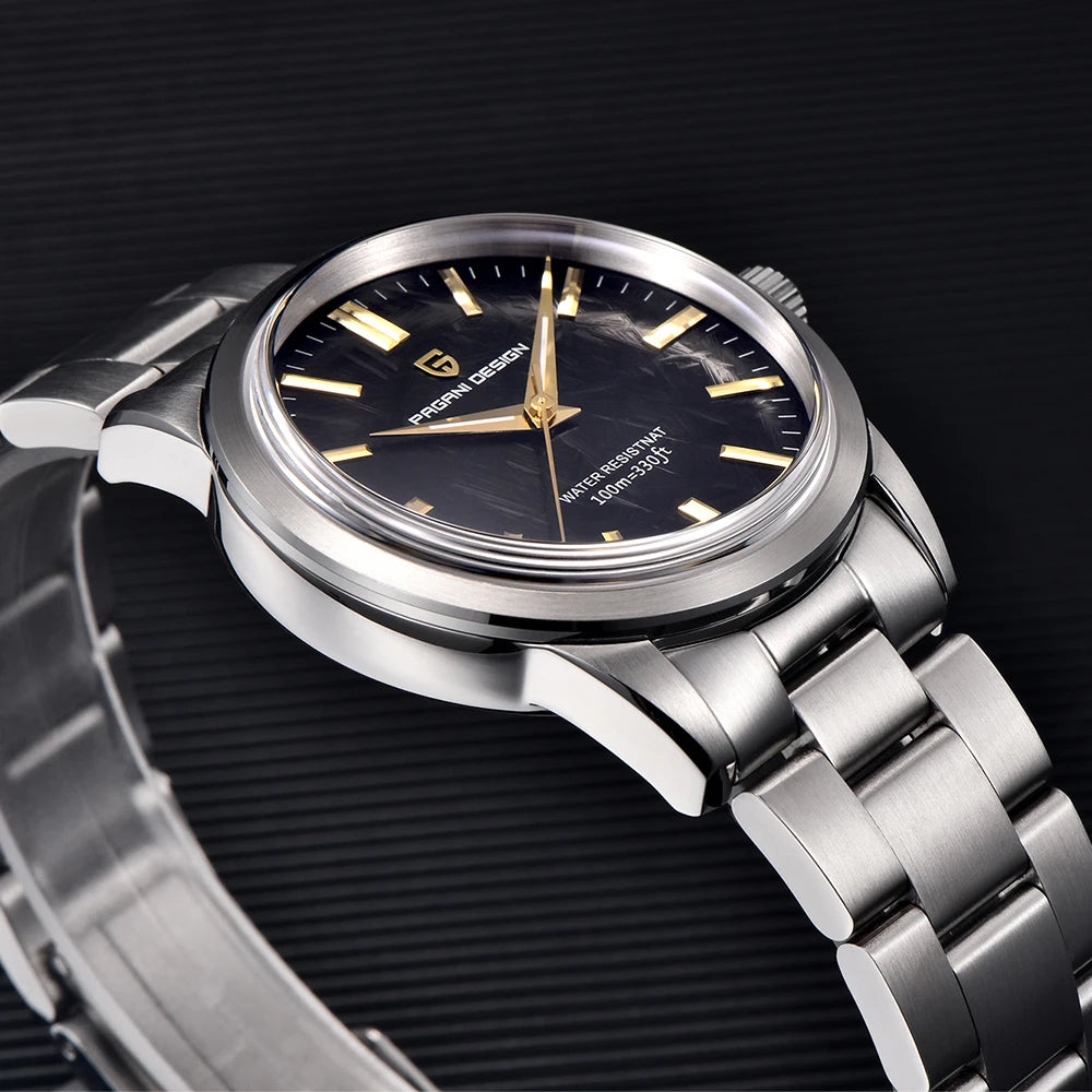 PAGANI DESIGN Design Brand 1734 Men's Quartz Watch Luxury TMI VH31 Movement Sapphire Glass Stainless Steel Watches for Man