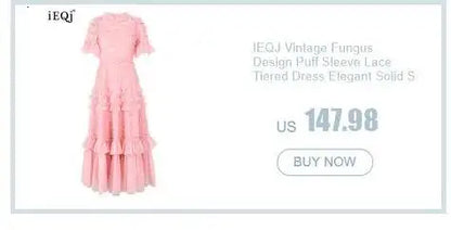 IEQJ Elegant Big Swing Irregular Ruffles Party Maxi Dresses For Women Cloak Sleeves Spliced Lace Up Pleated Dress 2025 New