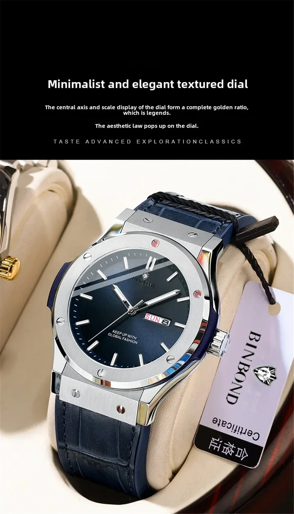 Fashion Quartz Wristwatches New Gifts Sports Leather Mens Automatic Watches For Man Luxury Automatic Watch Men Digital Clock