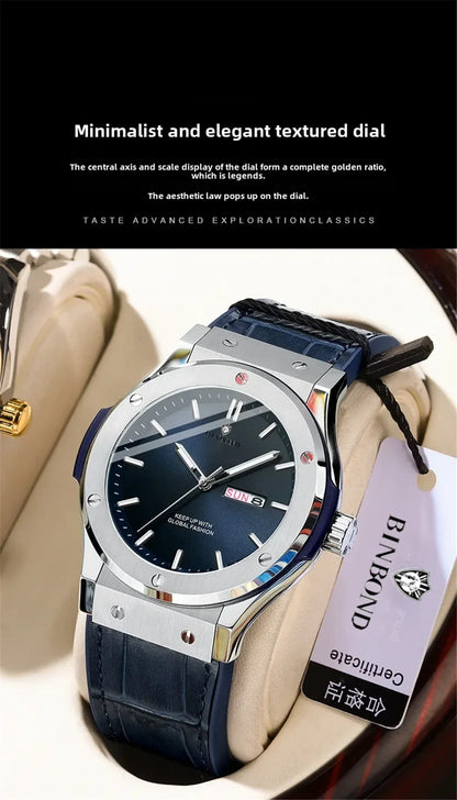 Fashion Quartz Wristwatches New Gifts Sports Leather Mens Automatic Watches For Man Luxury Automatic Watch Men Digital Clock