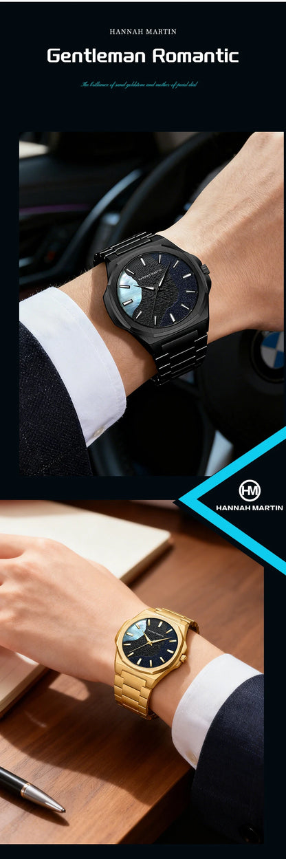 Men Watches 40mm Stainless Steel Business Timepiece for Men Clock Japanese Quartz Movement Watch With Tool Included Reloj Hombre