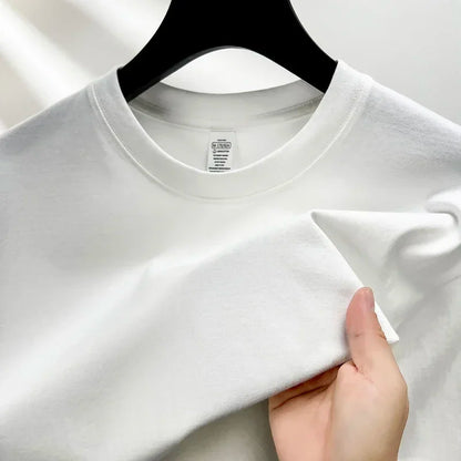 Summer  100% Pure Cotton Men's Short Sleeve Round Neck Fashionable Style Half Sleeved Top Breathable T Shirt Short Sleeve