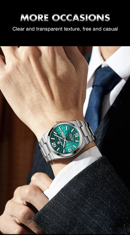 PAAZOMU Casual Man Watch Fashion Exquisite Men Wristwatches Waterproof Luminous Date Stainless Steel Quartz Men's Watches Reloj