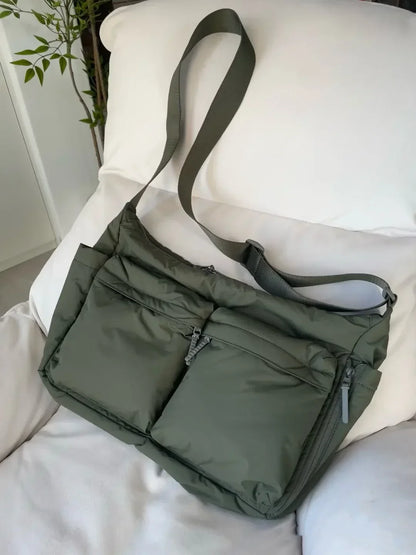 Casual Multi-pocket Messenger Bags for Women Fashion Nylon Shoulder Bag Ladies Large Handbags Female Travel Shopping Tote Purse
