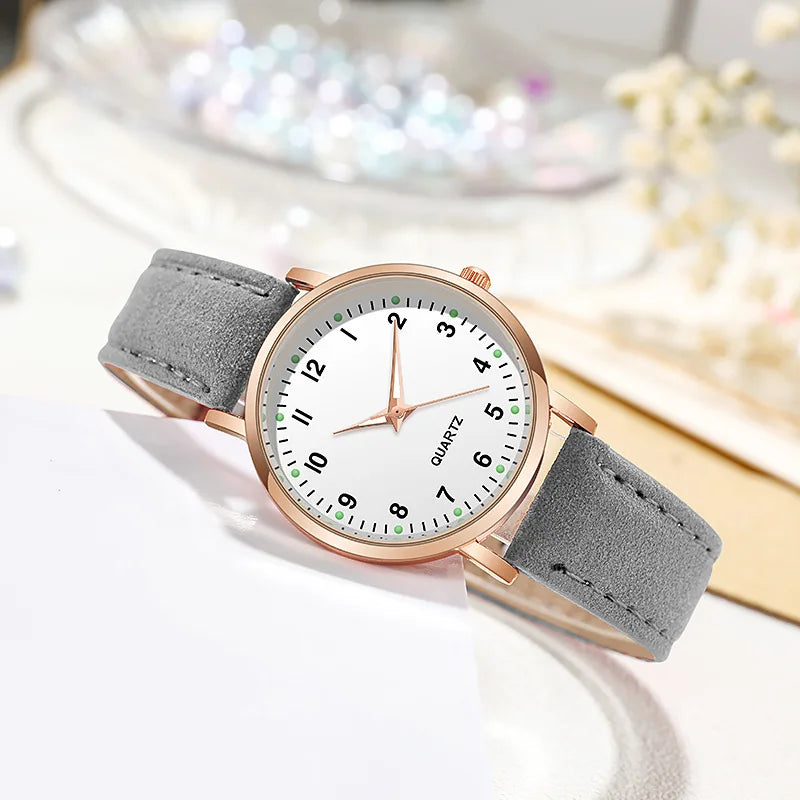 Fashion  Luminous  Leather Strap Wristwatch Women Small Dial Quartz Watch Ladies Clock Gift Relojes Para Mujer Dropshipping