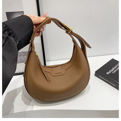 Women Underarm Bag Fashion Hobos Half Moon Saddle Shoulder Bags Luxury Pu Leather Crossbody Bag Phone Purses 2024 Commuting Bags