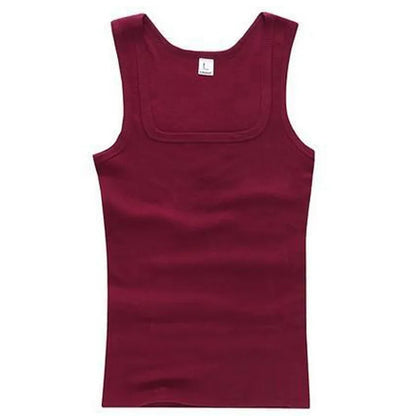 2024 New Men's Pure Cotton Tight Vest Casual Sports Tank Tops Middle-aged Sleeveless Basic Tops Quick Drying Bodybuilding Vest