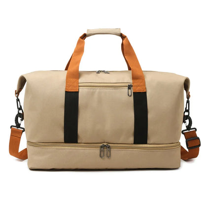Fashion Travel Bags For Women Large Capacity Men's Sports bag Waterproof Weekend Sac Voyage Female Messenger Bag Dry And Wet