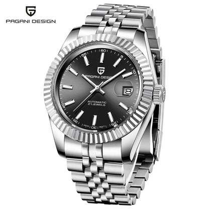PAGANI DESIGN Watches Luxury Diamond Dial Mechanical Watch For Men Top NH35 Movt Sapphire Glass Stainless Steel Waterproof Watch