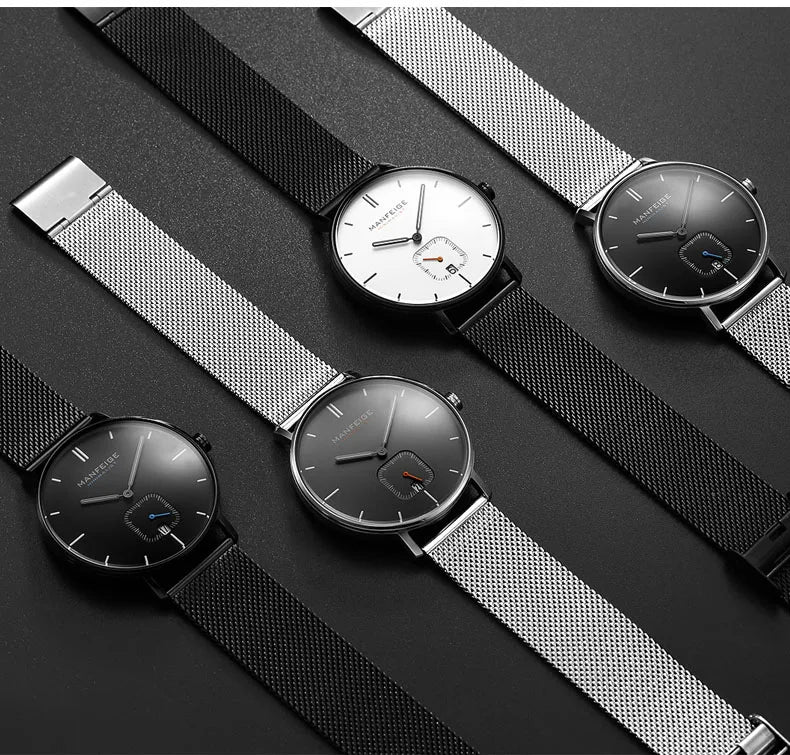 Top Luxury Brand Watch Mens Chronograph Clock Male Quartz Wristwatch Men's Watches Relogio Masculino Military Sport Silver Watch