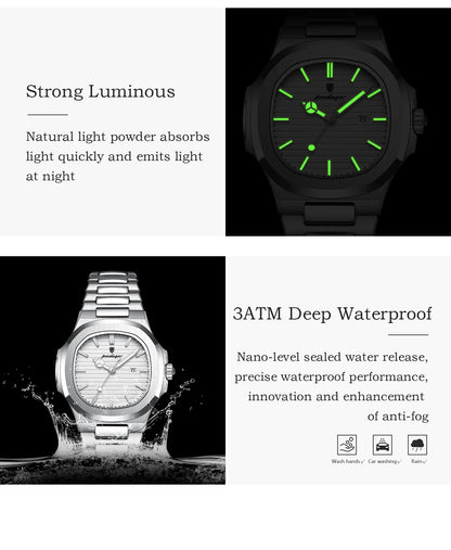 POEDAGAR Elegant Women's Watch Waterproof Luminous Date Fashion Ladies Wristwatch Stainless Steel Quartz Watches For Woman Reloj