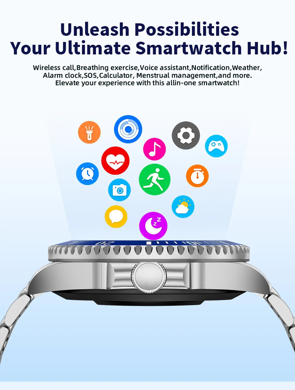 New 2026 Style Luxury Smart Watch Dials Answer Call For Men Waterproof Sport Digital Business Smart Watches For Gift Smart Band