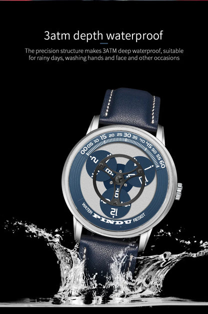 PINDU Watches Miyota 8215 Movement Mechanical Watch Men's Watch Luxury Rotating Dial Luminous Stainless Steel Case Clock Reloj